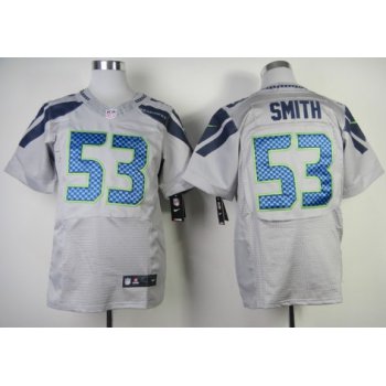 Nike Seattle Seahawks #53 Malcolm Smith Gray Elite Jersey