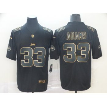 Nike Jets 33 Jamal Adams Black Gold Vapor Untouchable Limited Jersey