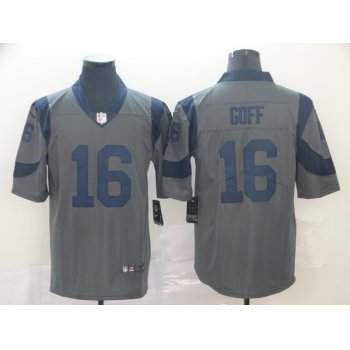 Nike Rams 16 Jared Goff Gray Inverted Legend Limited Jersey