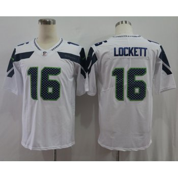Nike Seahawks 16 Tyler Lockett White Vapor Untouchable Limited Jersey