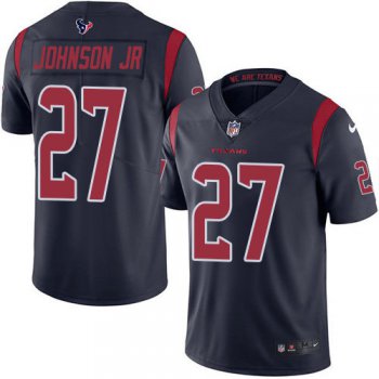 Nike Texans #27 Duke Johnson Jr Navy Blue Men's Stitched NFL Limited Rush Jersey
