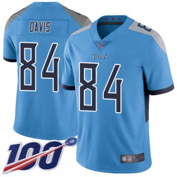 Nike Titans #84 Corey Davis Light Blue Alternate Men's Stitched NFL 100th Season Vapor Limited Jersey