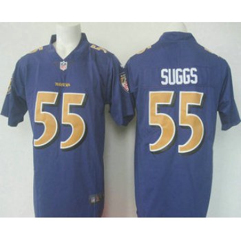 Men's Baltimore Ravens #55 Terrell Suggs Purple 2016 Color Rush Stitched NFL Nike Limited Jersey