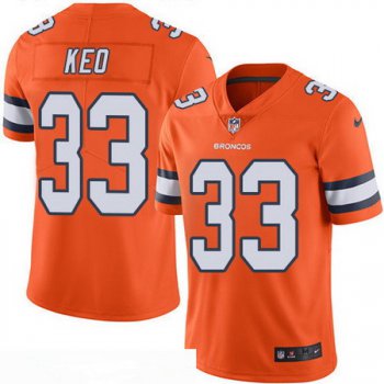 Men's Denver Broncos #33 Shiloh Keo Orange 2016 Color Rush Stitched NFL Nike Limited Jersey