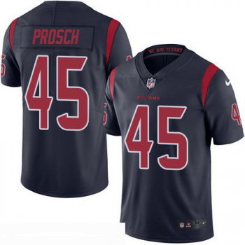 Men's Houston Texans #45 Jay Prosch Navy Blue 2016 Color Rush Stitched NFL Nike Limited Jersey