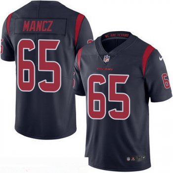 Men's Houston Texans #65 Greg Mancz Navy Blue 2016 Color Rush Stitched NFL Nike Limited Jersey