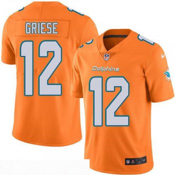 Men's Miami Dolphins #12 Bob Griese Orange 2016 Color Rush Stitched NFL Nike Limited Jersey
