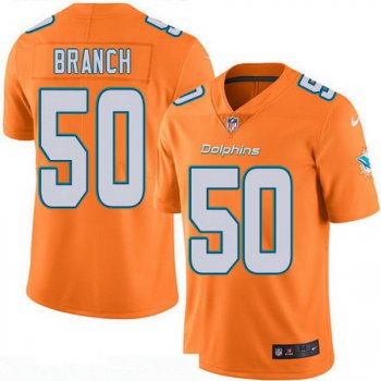 Men's Miami Dolphins #50 Andre Branch Orange 2016 Color Rush Stitched NFL Nike Limited Jersey