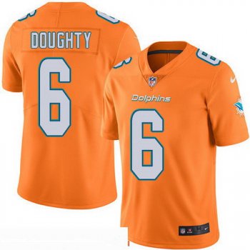 Men's Miami Dolphins #6 Brandon Doughty Orange 2016 Color Rush Stitched NFL Nike Limited Jersey