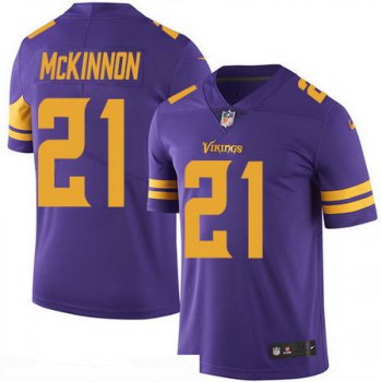 Men's Minnesota Vikings #21 Jerick McKinnon Purple 2016 Color Rush Stitched NFL Nike Limited Jersey
