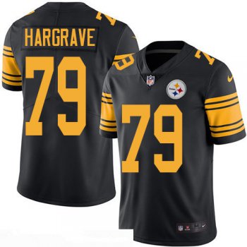 Men's Pittsburgh Steelers #79 Javon Hargrave Black 2016 Color Rush Stitched NFL Nike Limited Jersey