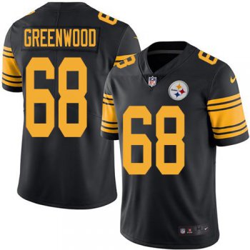 Nike Steelers #68 L.C. Greenwood Black Men's Stitched NFL Limited Rush Jersey