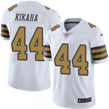Nike Saints #44 Hau'oli Kikaha White Men's Stitched NFL Limited Rush Jersey