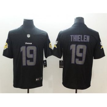 Nike Minnesota Vikings #19 Adam Thielen Black Men's Stitched NFL Limited Rush Impact Jersey