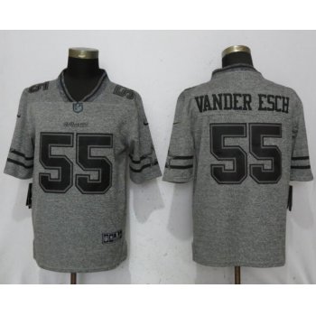 Nike Dallas Cowboys #55 Leighton Vander Esch Gray Gridiron Gray Vapor Untouchable Limited Jersey