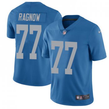 Nike Detroit Lions #77 Frank Ragnow Blue Throwback Men's Stitched NFL Vapor Untouchable Limited Jersey