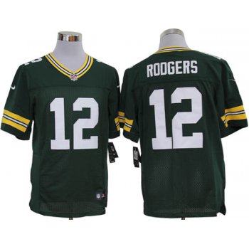 Size 60 4XL-Aaron Rodgers Green Bay Packers #12 Green Stitched Nike Elite NFL Jerseys