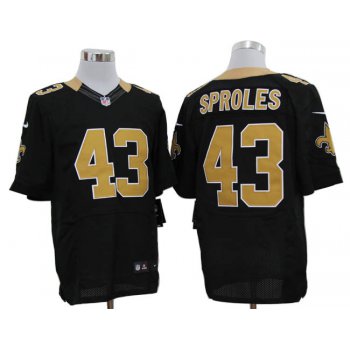 Size 60 4XL-Darren Sproles New Orleans Saints #43 Black Stitched Nike Elite NFL Jerseys