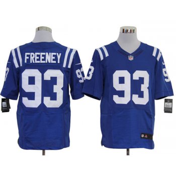 Size 60 4XL-Dwight Freeney Indianapolis Colts #93 Blue Stitched Nike Elite NFL Jerseys