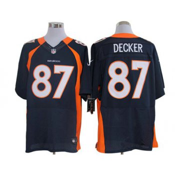 Size 60 4XL-Eric Decker Denver Broncos #87 Blue Stitched Nike Elite NFL Jerseys