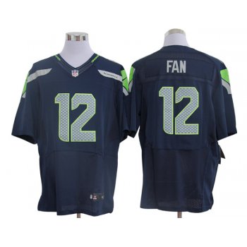 Size 60 4XL-Fan Seattle Seahawks #12 Pacific Blue Stitched Nike Elite NFL Jerseys