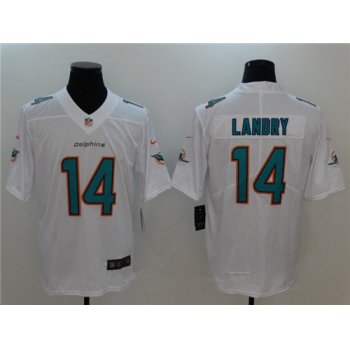 Men's Miami Dolphins #14 Jarvis Landry White 2017 Vapor Untouchable Stitched NFL Nike Limited Jersey