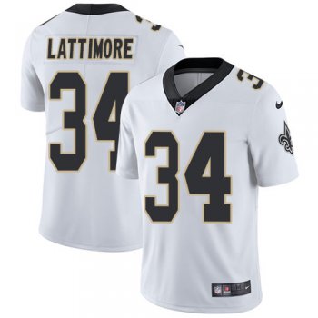 Nike New Orleans Saints #34 Marshon Lattimore White Men's Stitched NFL Vapor Untouchable Limited Jersey
