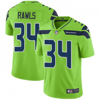 Nike Seattle Seahawks #34 Thomas Rawls Green Men's Stitched NFL Limited Rush Jersey