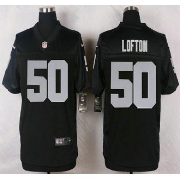 Oakland Raiders #50 Curtis Lofton Nike Black Elite Jersey