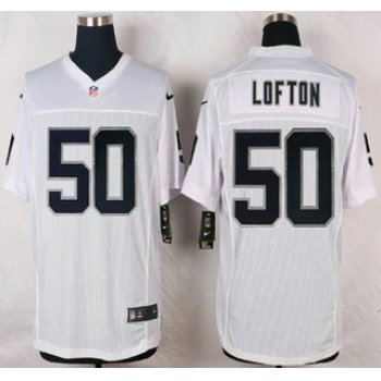 Oakland Raiders #50 Curtis Lofton Nike White Elite Jersey
