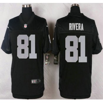 Oakland Raiders #81 Mychal Rivera Nike Black Elite Jersey
