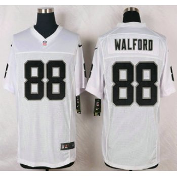 Oakland Raiders #88 Clive Walford Nike White Elite Jersey
