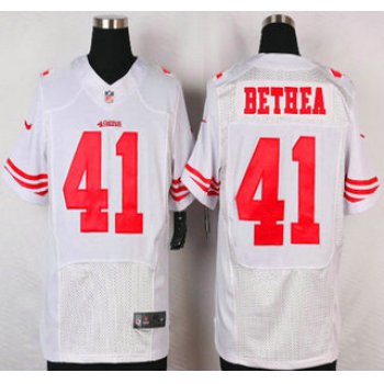 San Francisco 49ers #41 Antoine Bethea Nike White Elite Jersey