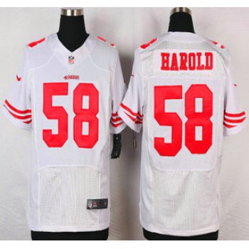 San Francisco 49ers #58 Eli Harold Nike White Elite Jersey