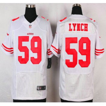 San Francisco 49ers #59 Aaron Lynch Nike White Elite Jersey