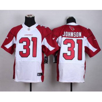 Men's Arizona Cardinals #31 David Johnson Nike White Elite Jersey