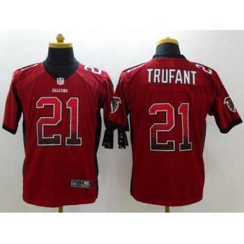 Men's Atlanta Falcons #21 Desmond Trufant Nike Drift Fashion Red Elite Jersey
