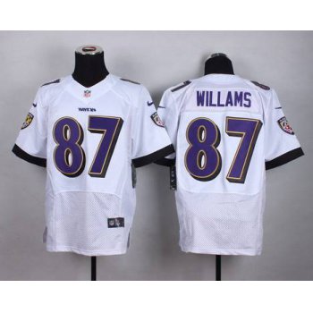 Men's Baltimore Ravens #87 Maxx Williams 2013 Nike White Elite Jersey