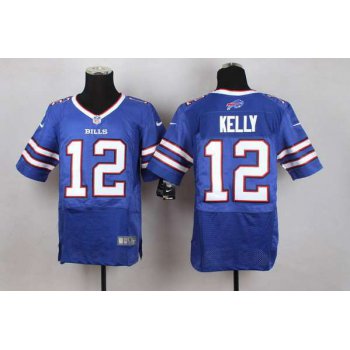 Men's Buffalo Bills #12 Jim Kelly 2013 Nike Light Blue Elite Jersey