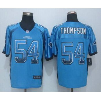 Men's Carolina Panthers #54 Shaq Thompson Nike Drift Fashion Blue Elite Jersey