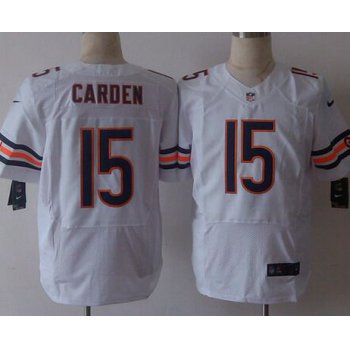 Men's Chicago Bears #15 Shane Carden Nike White Elite Jersey