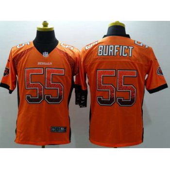 Men's Cincinnati Bengals #55 Vontaze Burfict Nike Drift Fashion Orange Elite Jersey