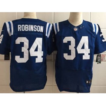 Men's Indianapolis Colts #34 Josh Robinson Nike Blue Elite Jersey