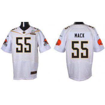 Men's Cleveland Browns #55 Alex Mack White 2016 Pro Bowl Nike Elite Jersey
