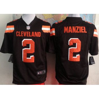 Nike Cleveland Browns #2 Johnny Manziel 2015 Brown Game Jersey