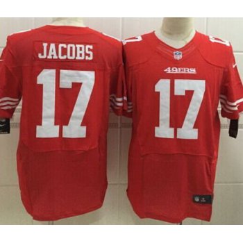 Nike San Francisco 49ers #17 Chuck Jacobs Red Elite Jersey
