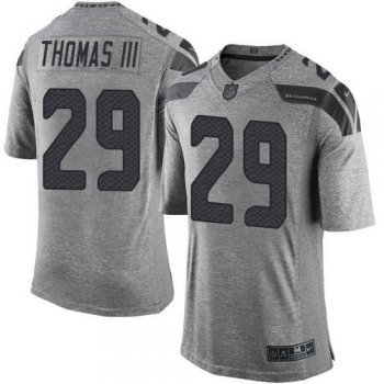 Nike Seahawks #29 Earl Thomas III Gray Men's Stitched NFL Limited Gridiron Gray Jersey