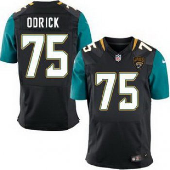 Men's Jacksonville Jaguars #75 Jared Odrick Black Team Color NFL Nike Elite Jersey