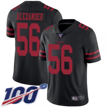 Nike 49ers #56 Kwon Alexander Black Alternate Men's Stitched NFL 100th Season Vapor Limited Jersey