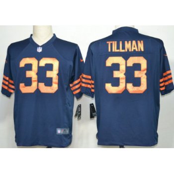 Nike Chicago Bears #33 Charles Tillman Blue With Orange Game Jersey